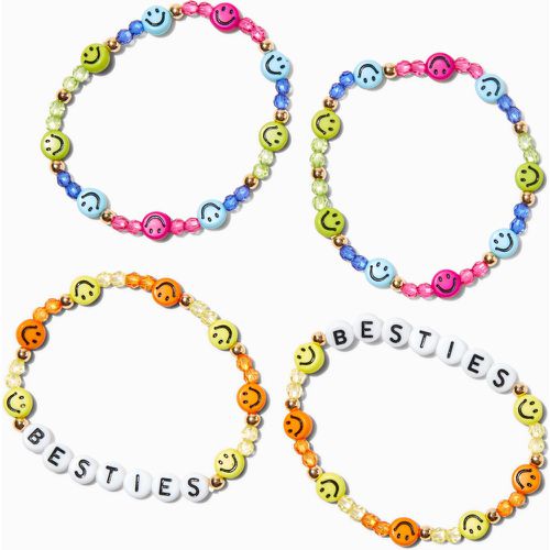 Bracelets élastiques perlés visage joyeux best friends - Lot de 2 - Claire's - Modalova