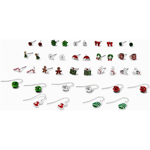 Lot de boucles d'oreilles émaillées avec divers symboles de Noël - Lot de 20 - Claire's - Modalova