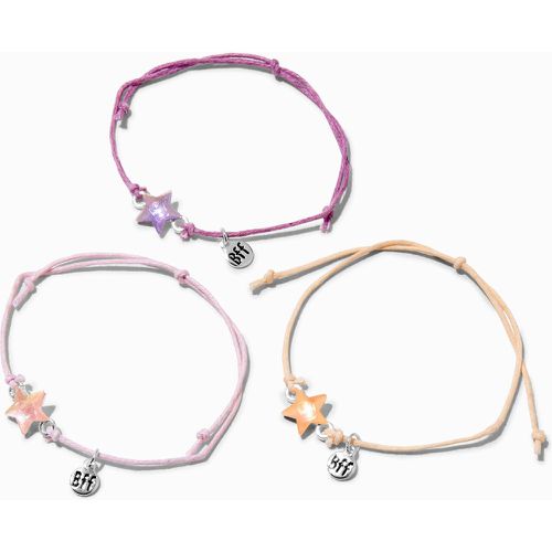 Bracelets réglables étoiles iridescentes Best Friends - Lot de 3 - Claire's - Modalova