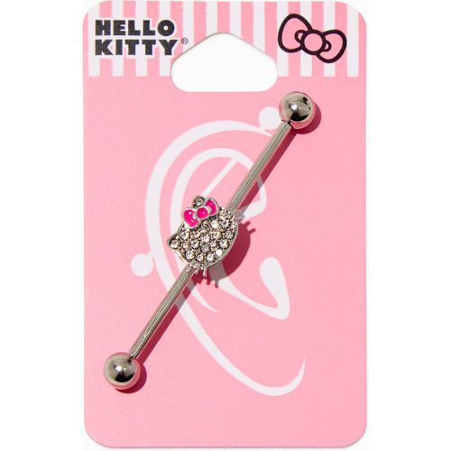 Claire's Barre industrielle 1,6 mm visage strass ® - Hello Kitty - Modalova