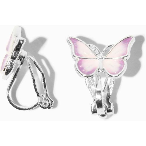 Boucles d'oreilles à clip papillon et violettes - Claire's - Modalova