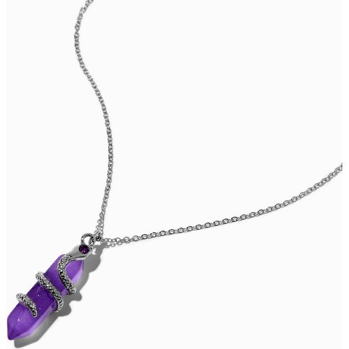 Collier à pendentif strass mystiques qui brillent dans le violet serpent - Claire's - Modalova