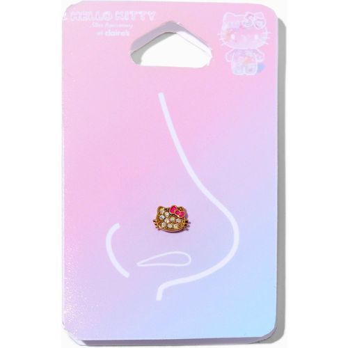 Claire's Clou de nez 1,2 mm visage décoré en acier inoxydable couleur ® - Hello Kitty - Modalova