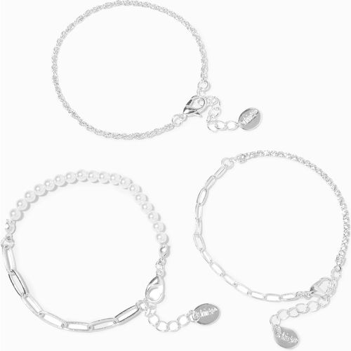 Bracelets chaîne torsadés perles d'imitation couleur - Lot de 3 - Claire's - Modalova