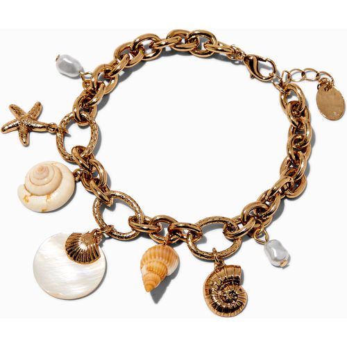 Bracelet à breloque chaîne épaisse coquillage couleur - Claire's - Modalova