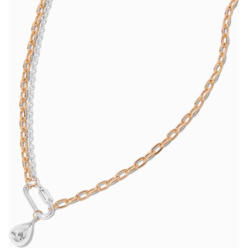 Collier multi-rangs mousqueton goutte en métaux mixtes - Claire's - Modalova