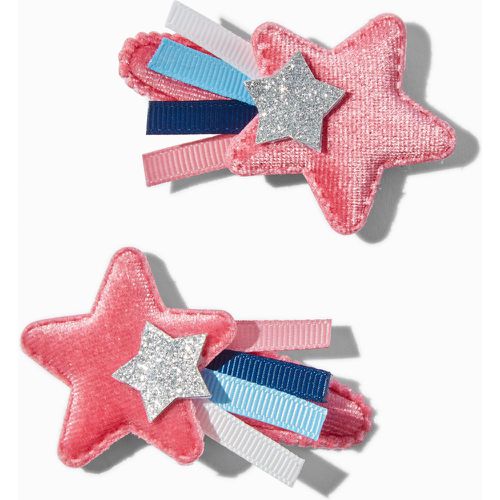 Barrettes clic clac en tissu étoilées Club - Lot de 2 - Claire's - Modalova