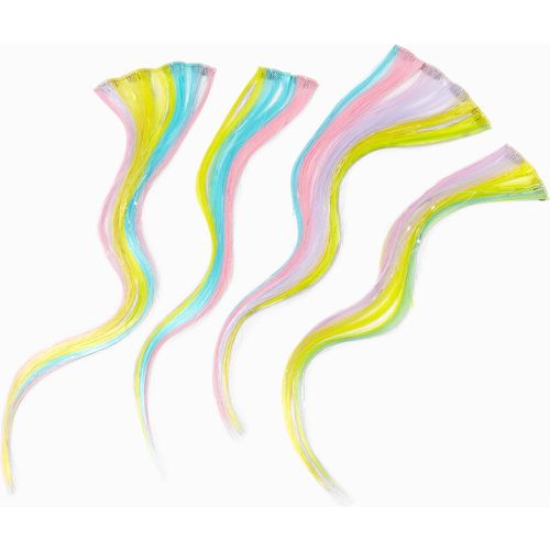 Extensions de cheveux synthétiques à clip droits aux couleurs vives de l’-- - Lot de 4 - Claire's - Modalova