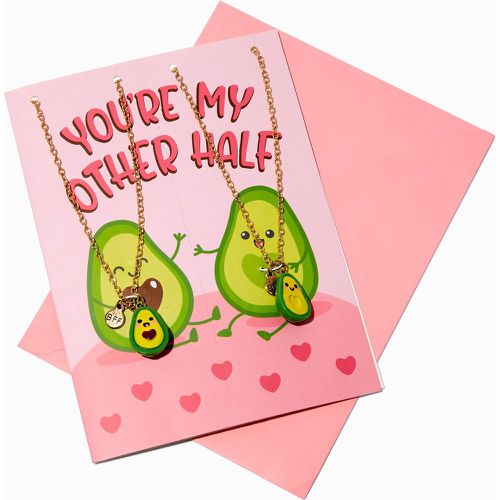 Colliers à pendentif avocat « You're My Other Half » carte d’anniversaire et best friends - Lot de 3 - Claire's - Modalova