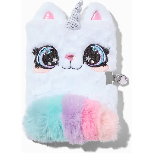 Journal à cadenas en peluche chat-licorne - Claire's - Modalova