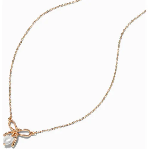 Collier à pendentif perle d’imitation cœur et nœud couleur - Claire's - Modalova