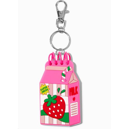 Porte-clés mini journal intime carton de lait fraise - Claire's - Modalova