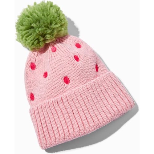 Claire's Bonnet tricot fraise rose - Claire's - Modalova