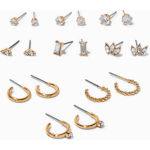 Lot de boucles d'oreilles variées extravagantes en zircon cubique couleur - Lot de 9 - Claire's - Modalova