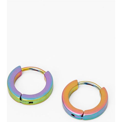 Boucles d’oreilles huggies 10 mm anodisées titane - Collection C Luxe - Claire's - Modalova