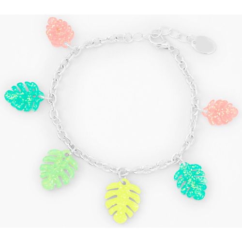 Bracelet à breloques feuilles de palmier à paillettes couleur - Claire's - Modalova