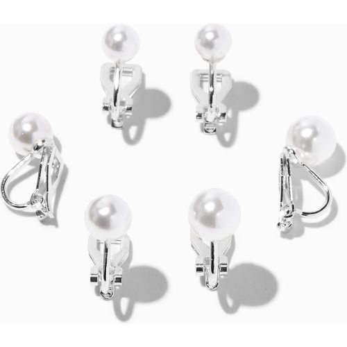 Boucles d’oreilles à clip perles d’imitation de différentes tailles - Lot de 3 - Claire's - Modalova