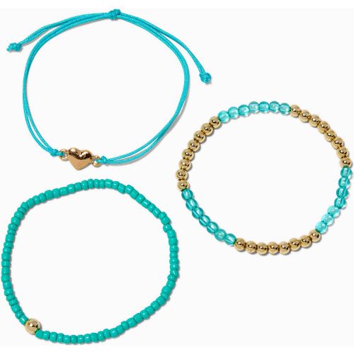 Ensemble de bracelets perlés turquoise cœur - Lot de 3 - Claire's - Modalova