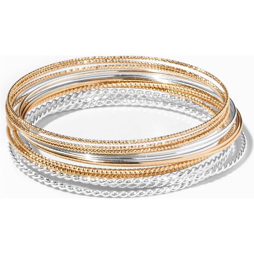 Bracelets fins bangle couleur et couleur argentée - Lot de 15 - Claire's - Modalova