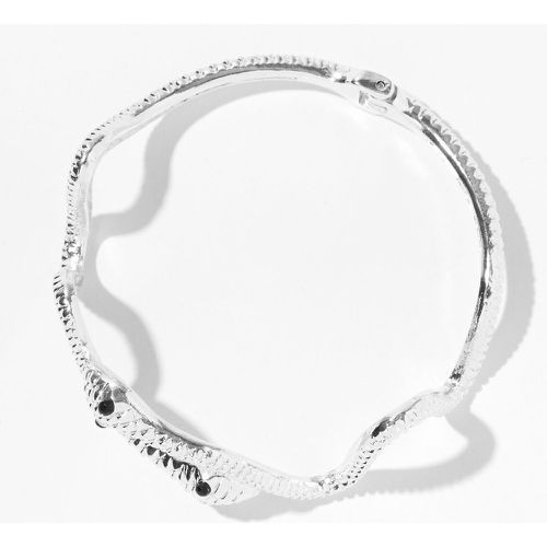Bracelet manchette serpent texturé couleur argentée - Claire's - Modalova