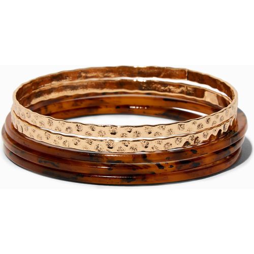 Bracelets fins bangle texturés écaille de tortue couleur - Lot de 5 - Claire's - Modalova