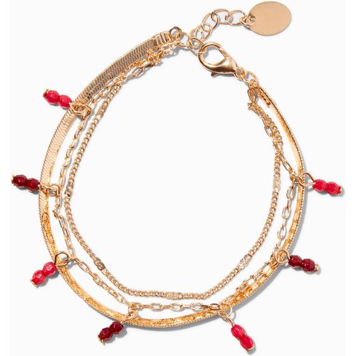 Bracelet de chaîne multi-rangs à breloques perles d’imitation - Claire's - Modalova