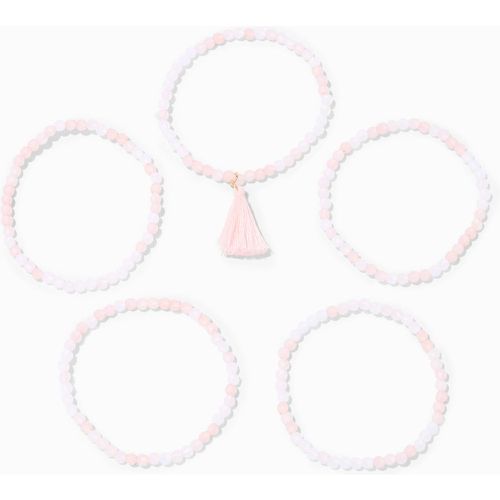 Bracelets élastiques perlés pompon - Lot de 5 - Claire's - Modalova
