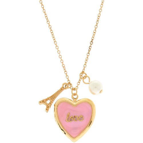 Collier à pendentif médaillon « Love » Paris - Claire's - Modalova