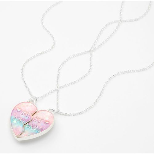 Colliers à pendentif cœur fendu avec dégradé de couleurs pastel Best Friends - Lot de 2 - Claire's - Modalova