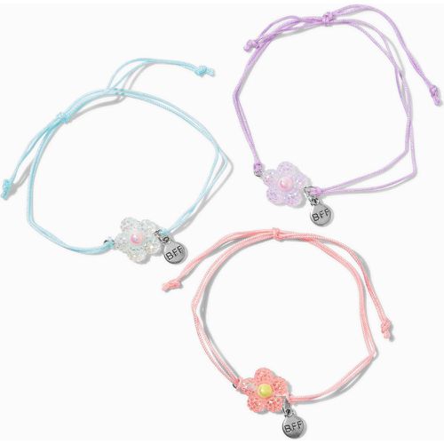 Bracelets floraux en relief pastel best friends - Lot de 3 - Claire's - Modalova