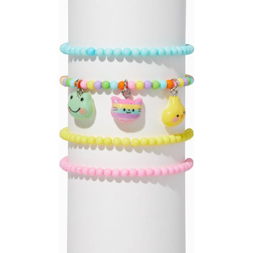 Bracelets élastiques avec perles de rocaille petits animaux pastel Club - Lot de 4 - Claire's - Modalova