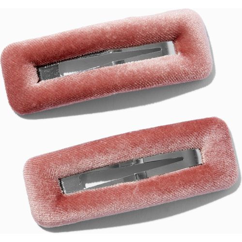 Barrettes clic clac en velours tendre - Lot de 2 - Claire's - Modalova