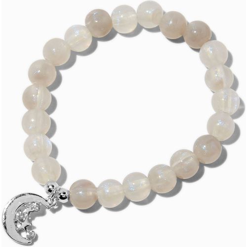 Bracelet élastique perlé breloque lune - Claire's - Modalova