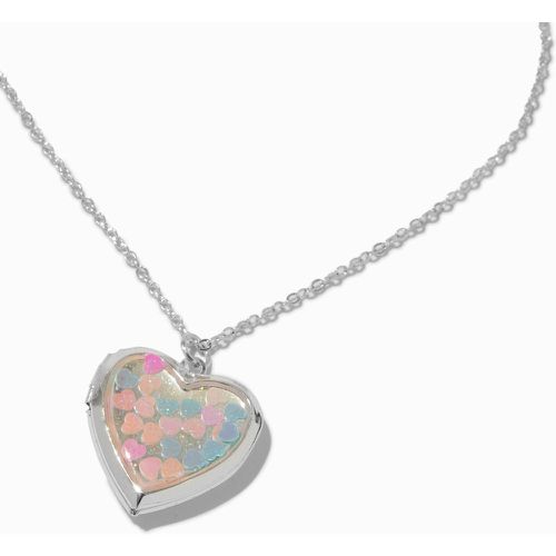 Collier à pendentif à médaillon cœur confetti - Claire's - Modalova