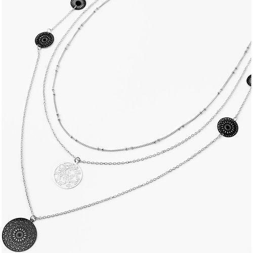 Collier à pendentifs multi-rangs en filigrane couleur argentée et - Claire's - Modalova
