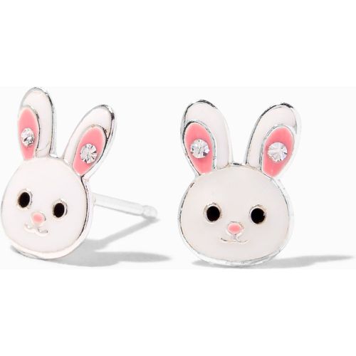 Clous d'oreilles en argent lapin émaillés - Claire's - Modalova