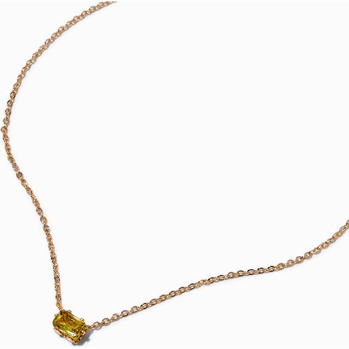 Collier à pendentif couleur dorée en zircon cubique d'imitation - Claire's - Modalova