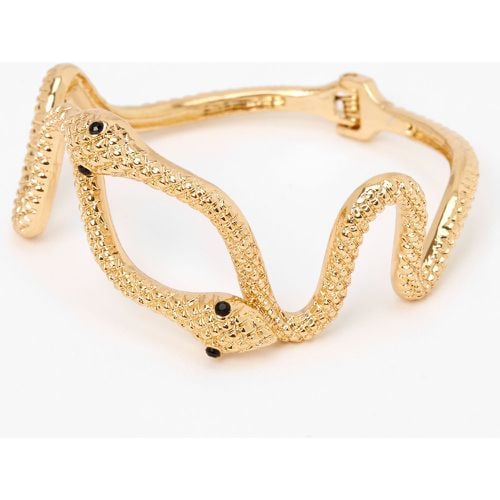 Bracelet manchette serpent texturé couleur dorée - Claire's - Modalova