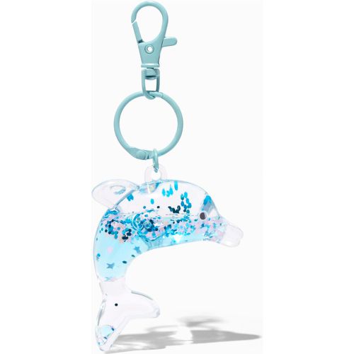 Porte-clés à paillettes rempli d’eau dauphin - Claire's - Modalova