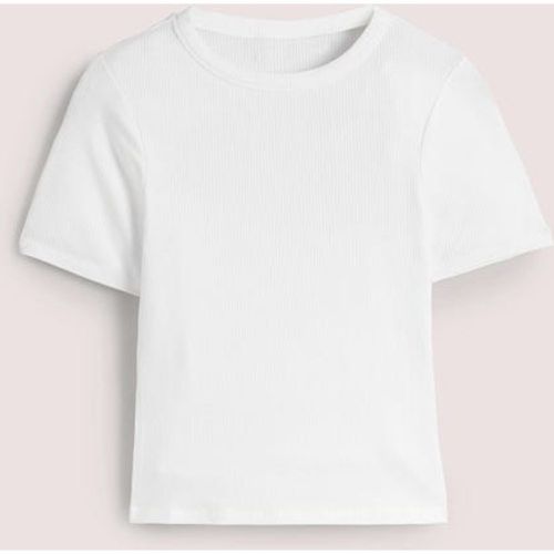 T-shirt ajusté et côtelé à col rond - Boden - Modalova