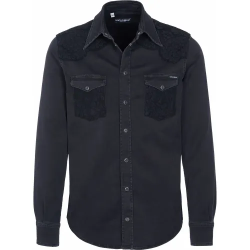 T-shirt col tunisien manches longues 39 - Dolce & Gabbana - Modalova