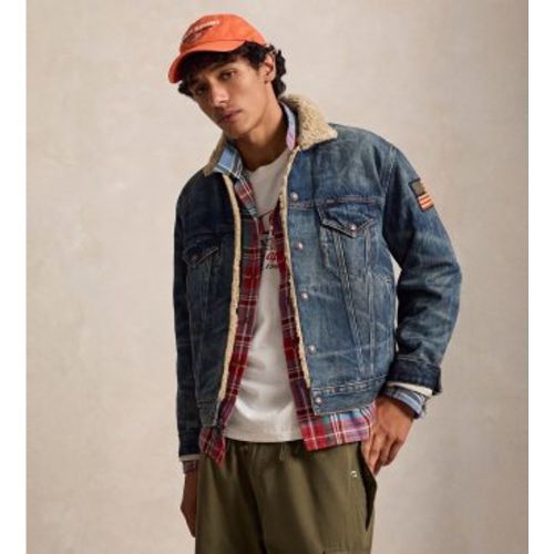 B24520001 Veste trucker en denim avec doublure bleue (S), Casuel, Coton - Polo Ralph Lauren - Modalova