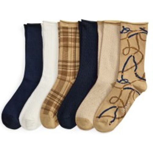 P20828001 Lot de 6 paires de chaussettes à motifs , (37/41), Homewear, Coton - Lauren Ralph Lauren - Modalova