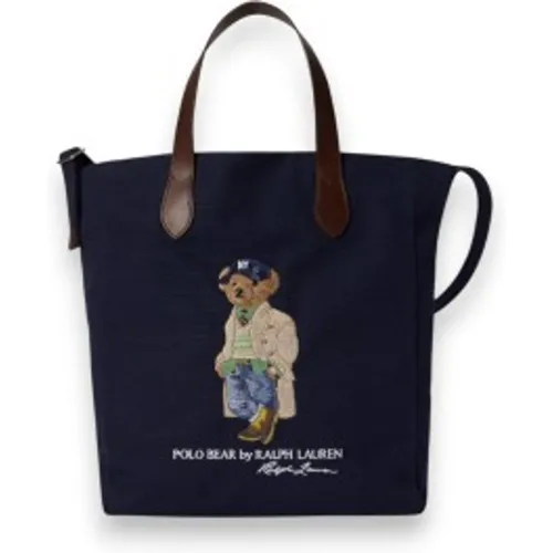 P16216001 Sac tote en toile avec Polo Bear (OSFA), Casuel, Coton - Polo Ralph Lauren - Modalova