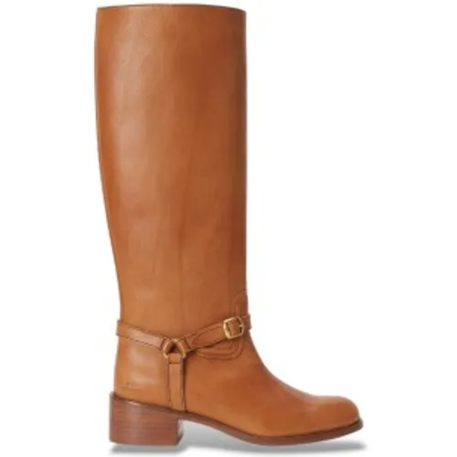 Bottes en cuir Harness (36), Plat, Aucun, Casuel - Polo Ralph Lauren - Modalova
