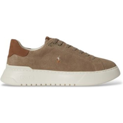 P15729002 Baskets RLite Court en daim marron (40), , Plat, Cuir, Lacets, Casuel - Polo Ralph Lauren - Modalova