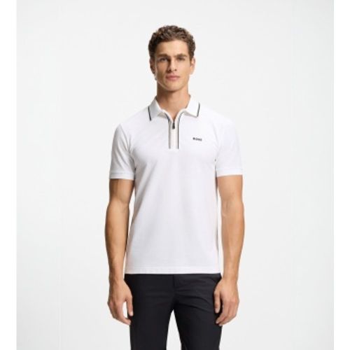 Polo zippé Philix GOC blanc (S), Casuel, Coton, Manche courte - Boss - Modalova