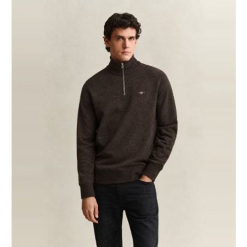 Sweat Shield à demi-zip marron (S), Casuel, Coton - Gant - Modalova