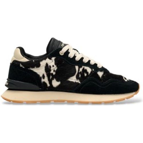 City Print Leather Sneakers (36), Cuir, Noir, Plat, Lacets, Casuel, Imprimé animal - HOFF - Modalova