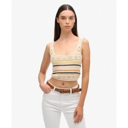 W6011982A Débardeur Crop Crochet beige (S), Casuel, Coton, Sans manches / bretelles - Superdry - Modalova